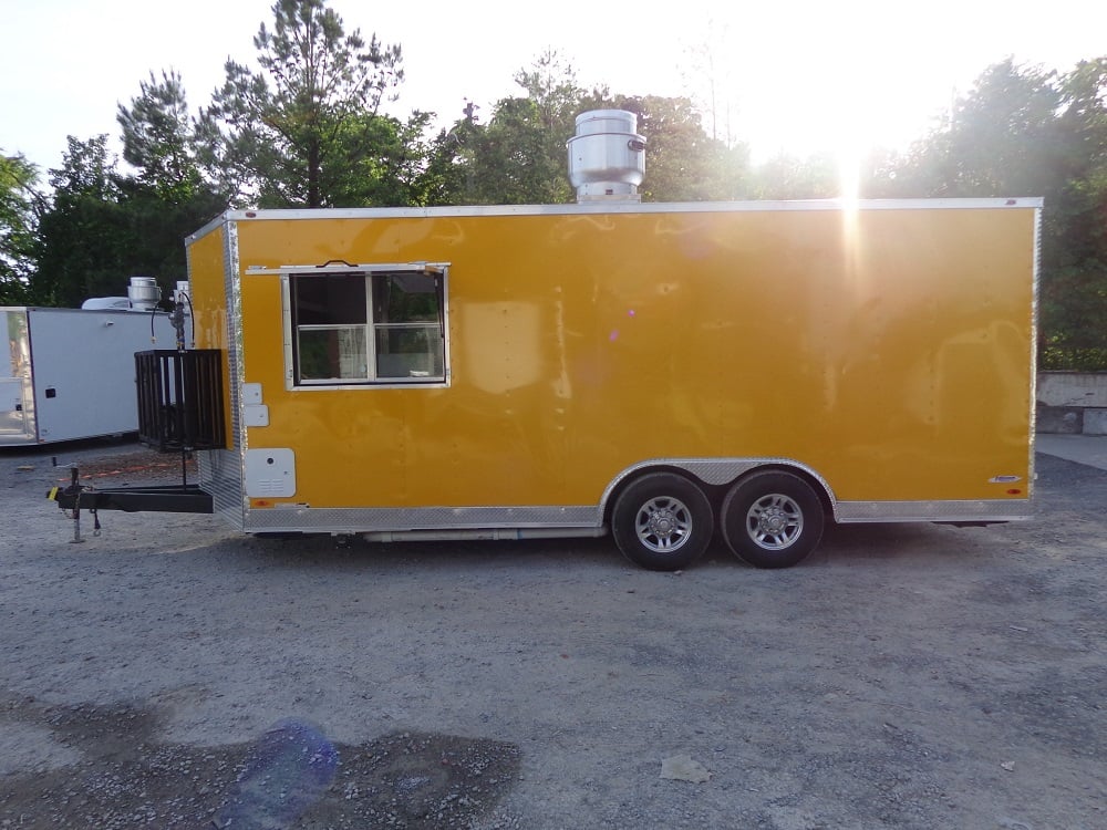 8.5' x 20' Penske Yellow Concession Trailer With Appliances