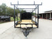 6.4x12 Straight Deck Utility Trailer 6ft Ladder Racks (2) 3500lb Axles