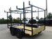 6.4x12 Straight Deck Utility Trailer 6ft Ladder Racks (2) 3500lb Axles