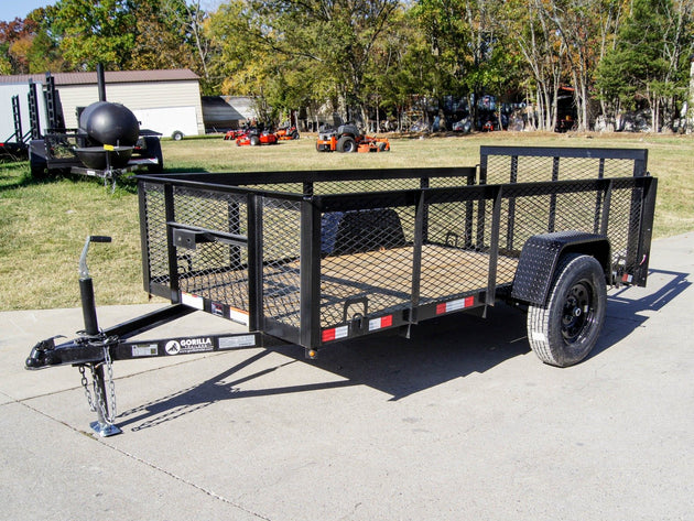 5x10-2ft Mesh Dovetail Utility Trailer 3500lb Axle