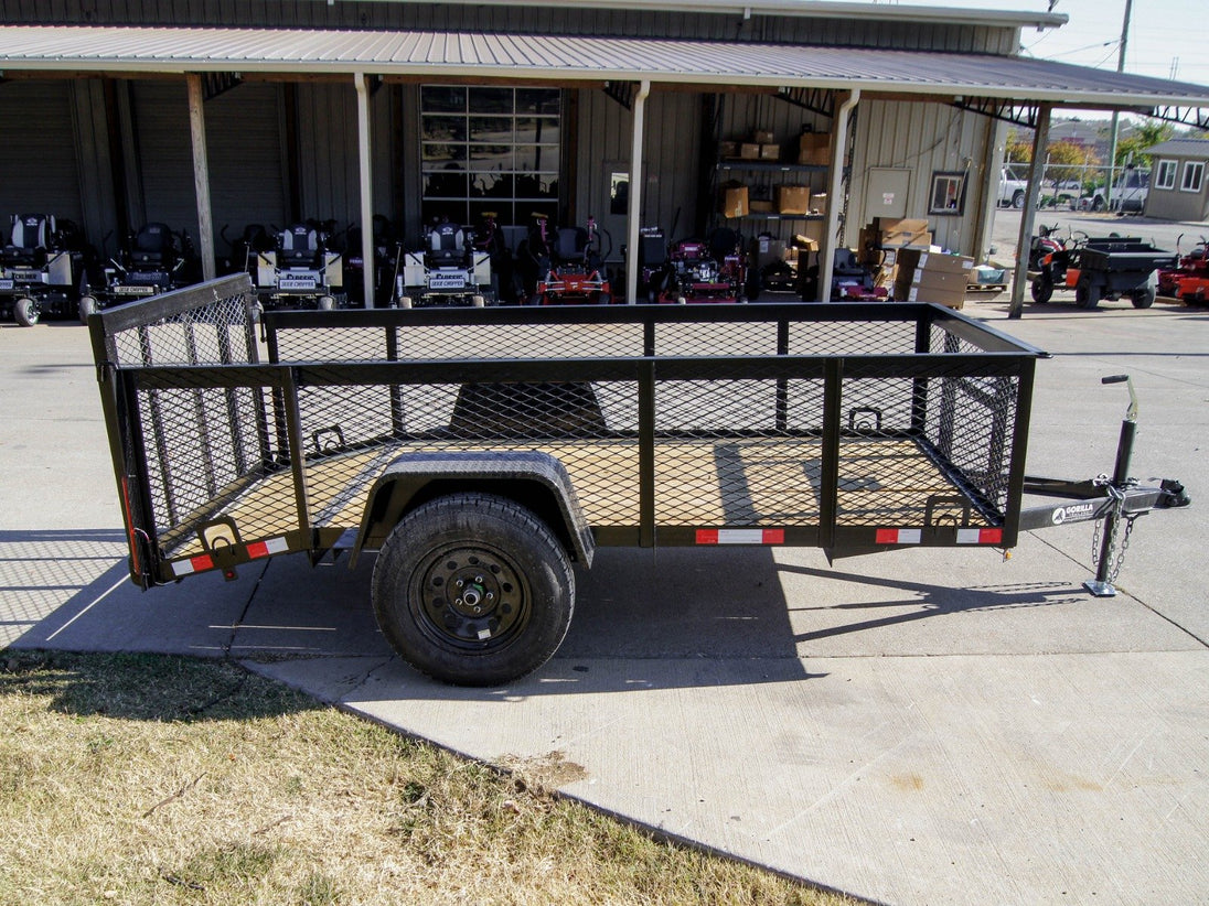 5x10-2ft Mesh Dovetail Utility Trailer 3500lb Axle