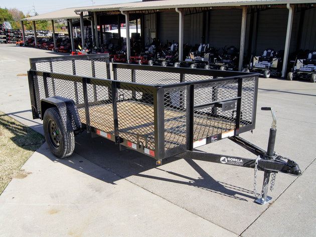 5x10-2ft Mesh Dovetail Utility Trailer 3500lb Axle