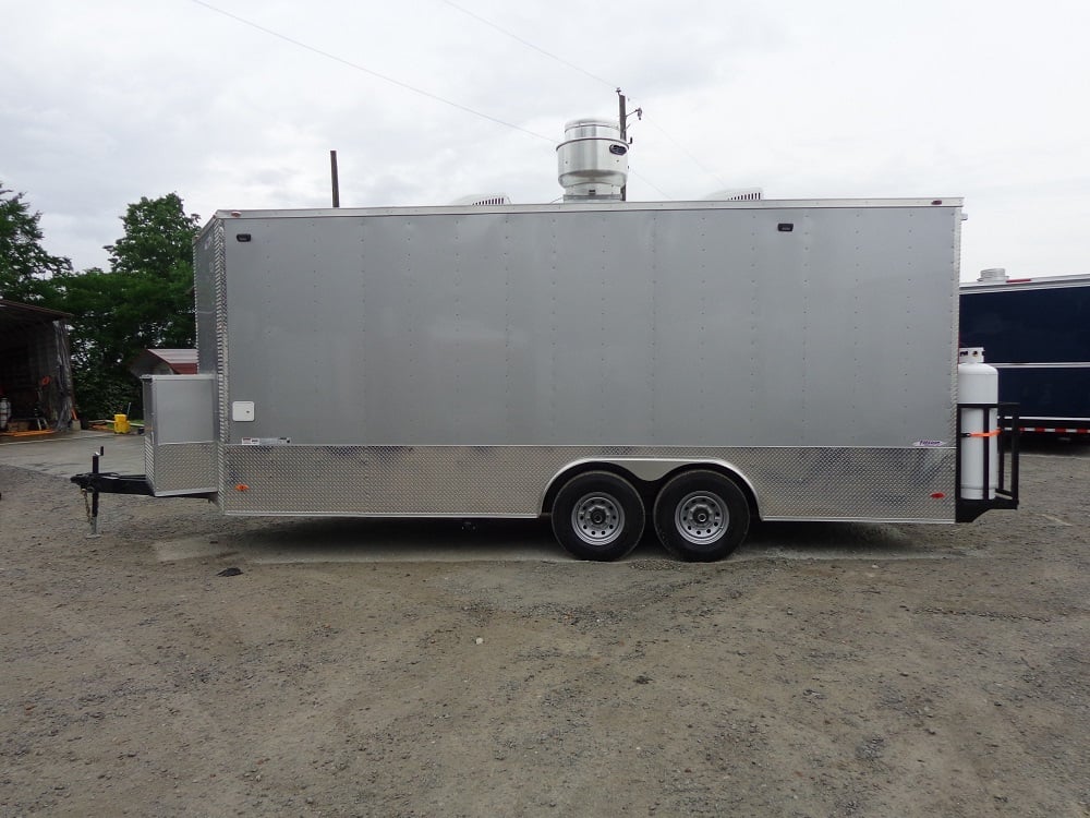 8.5' x 20' Silver Frost Concession Food Trailer With Appliances