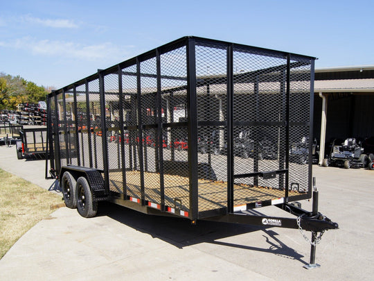 6.4x18 Straight Tail Utility Trailer with 6ft Sides