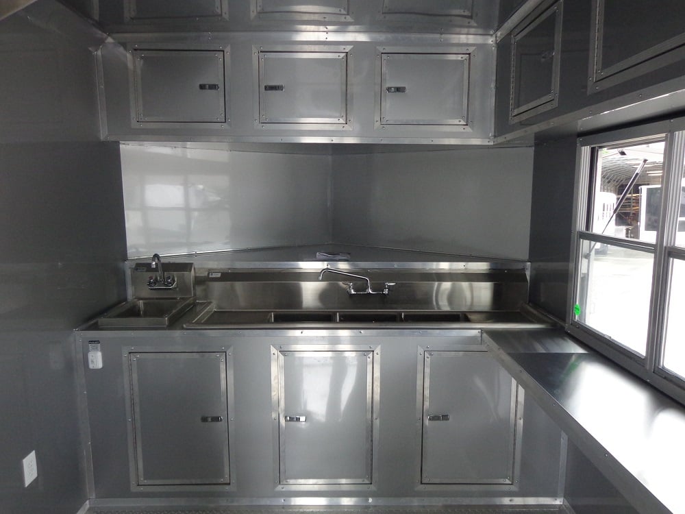 8.5' x 20' Silver Frost Concession Food Trailer With Appliances