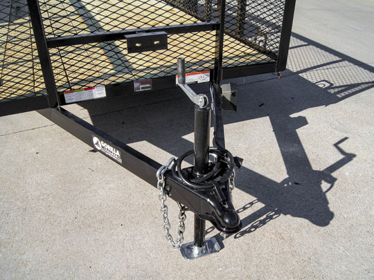 6.4x16 Tandem Dovetail Utility Trailer with 2ft Mesh Sides