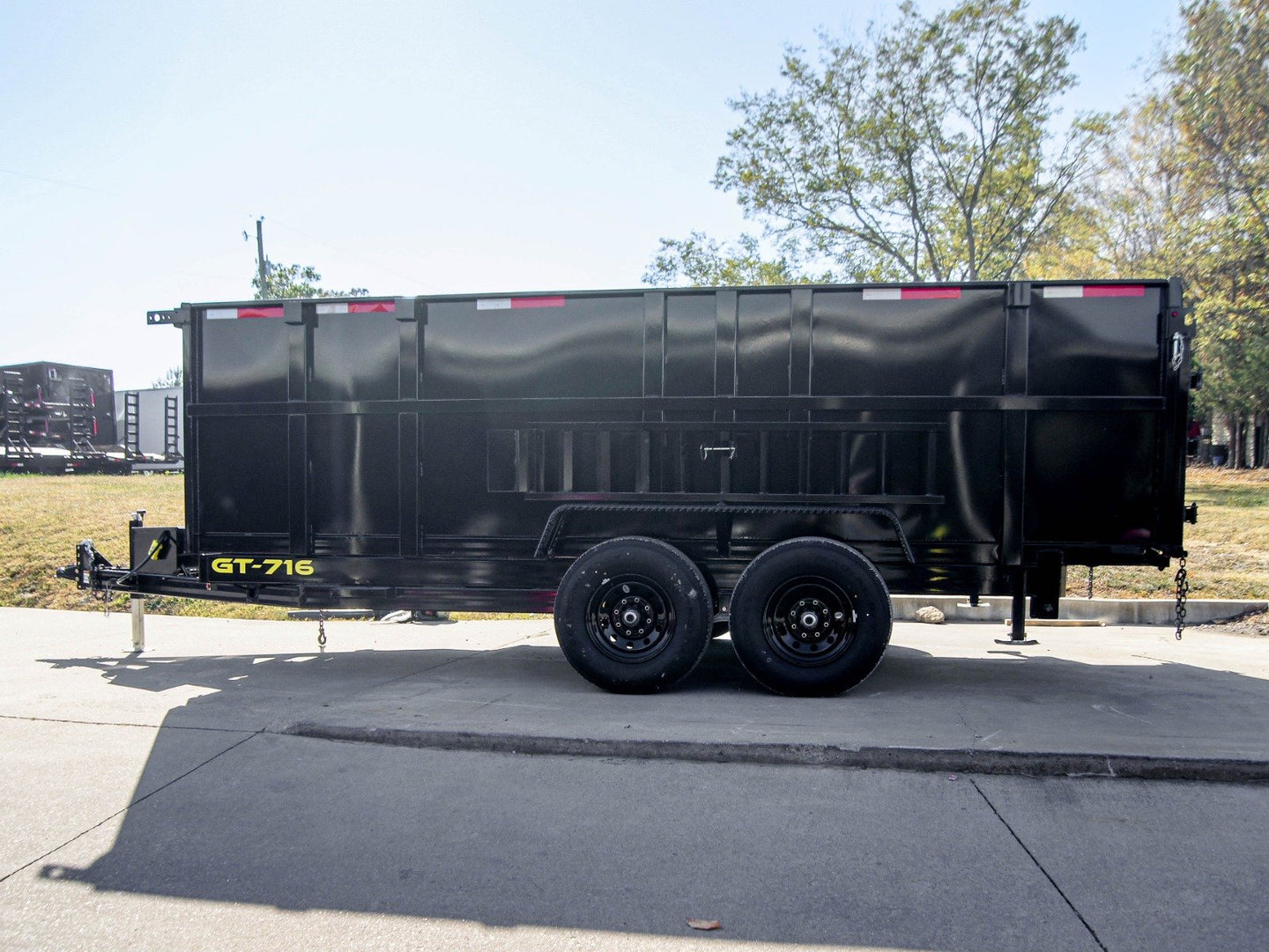 7x16 Telescopic Dump Trailer with 4ft Sides (2) 7K Axles