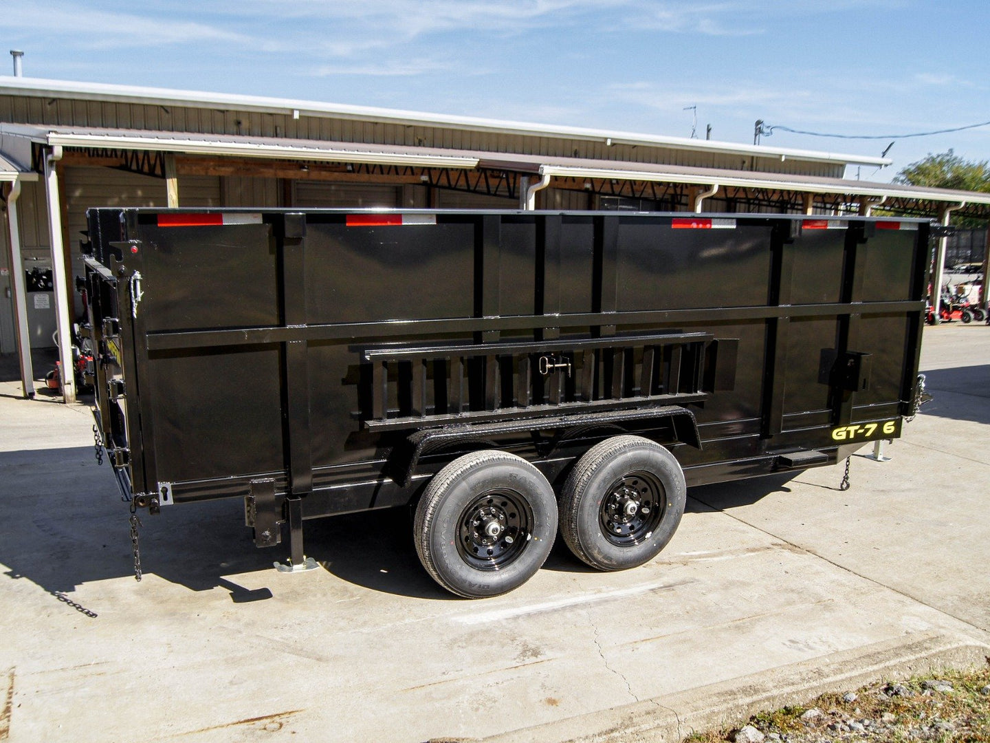 7x16 Telescopic Dump Trailer with 4ft Sides (2) 7K Axles