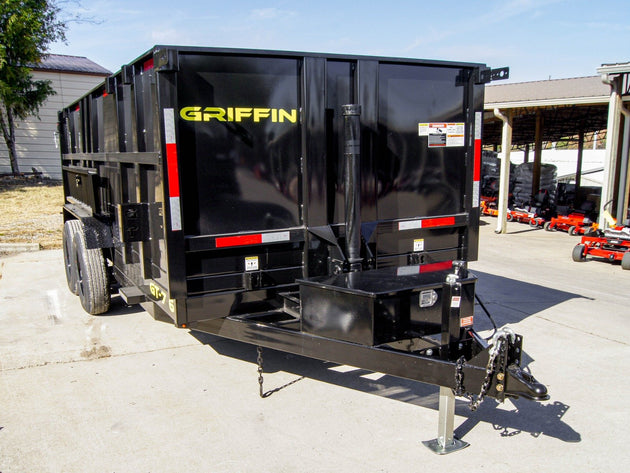 7x16 Telescopic Dump Trailer with 4ft Sides (2) 7K Axles