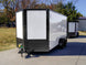 7x14 Enclosed Trailer White V - Nose Blackout Package (2) 3,500lb Axles - SLE Equipment - 1