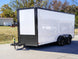 7x14 Enclosed Trailer White V - Nose Blackout Package (2) 3,500lb Axles - SLE Equipment - 3
