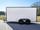 7x14 Enclosed Trailer White V - Nose Blackout Package (2) 3,500lb Axles - SLE Equipment - 7