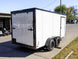 7x14 Enclosed Trailer White V - Nose Blackout Package (2) 3,500lb Axles - SLE Equipment - 5