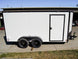 7x14 Enclosed Trailer White V - Nose Blackout Package (2) 3,500lb Axles - SLE Equipment - 8