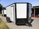 7x14 Enclosed Trailer White V - Nose Blackout Package (2) 3,500lb Axles - SLE Equipment - 4