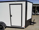 7x14 Enclosed Trailer White V - Nose Blackout Package (2) 3,500lb Axles - SLE Equipment - 12