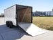 7x14 Enclosed Trailer White V - Nose Blackout Package (2) 3,500lb Axles - SLE Equipment - 13