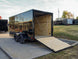 7x14 Enclosed Trailer Black V - Nose Blackout Package Storage (2) 3,500lb Axles - SLE Equipment - 12