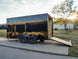 7x14 Enclosed Trailer Black V - Nose Blackout Package Storage (2) 3,500lb Axles - SLE Equipment - 13