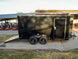 7x14 Enclosed Trailer Black V - Nose Blackout Package Storage (2) 3,500lb Axles - SLE Equipment - 16