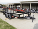 6.4x12 Dovetail Utility Trailer with Side Baskets (2) 3500lb Axles - SLE Equipment - 1