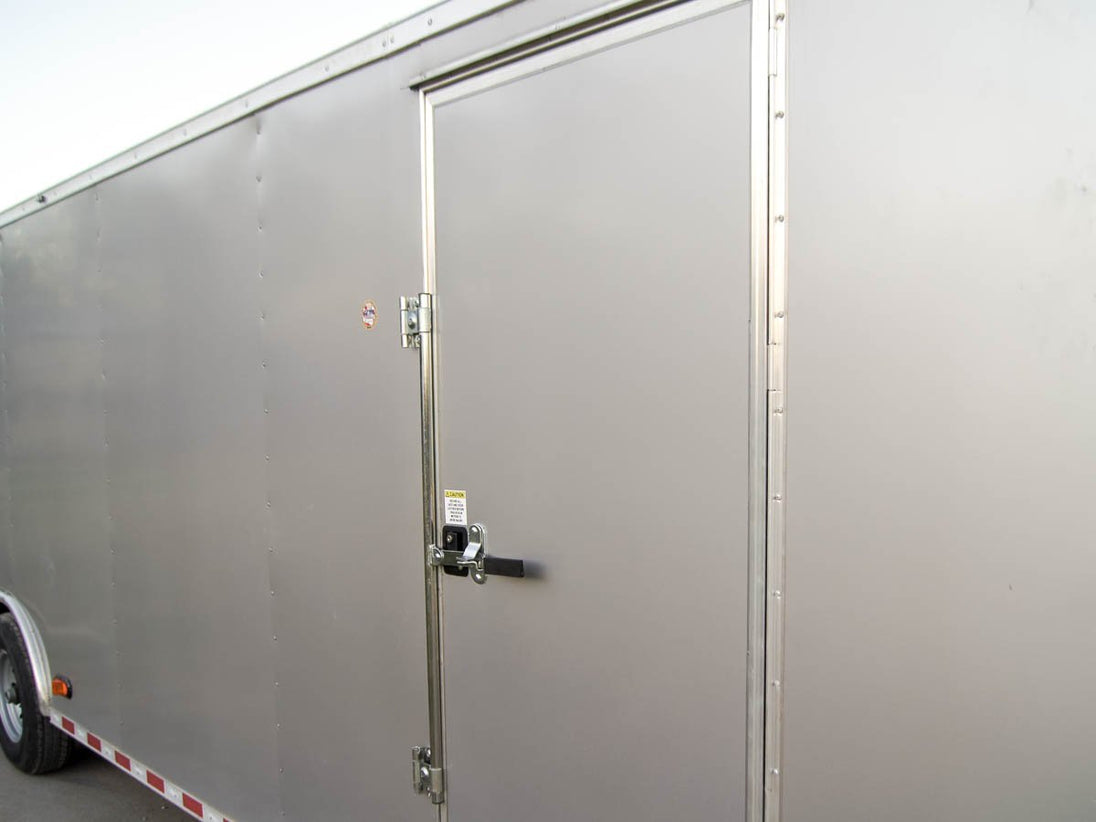 8.5 x 32 Silver Flat Nose Enclosed Trailer with (3) 7K Axles