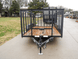 6.4x14 Dovetail Utility Trailer with 4ft Rails (2) 3500lb Axles - SLE Equipment - 2