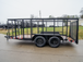 6.4x14 Dovetail Utility Trailer with 4ft Rails (2) 3500lb Axles