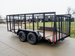 6.4x14 Dovetail Utility Trailer with 4ft Rails (2) 3500lb Axles