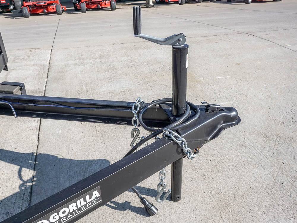 6.4x14 - 6ft Mesh Side Tandem Dovetail Utility Trailer Front