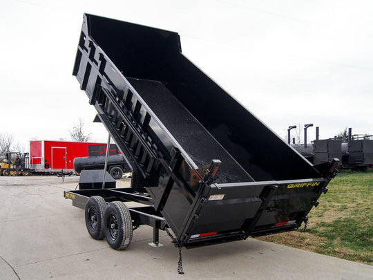 7x16 Telescopic Dump Trailer with 3ft Sides (2) 7K Axles