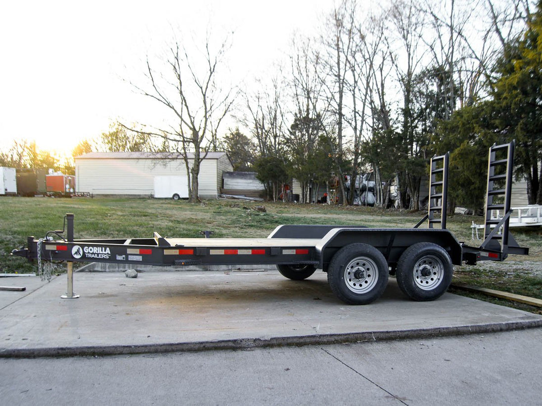 7x14 IBeam Equipment Trailer (2) 5200lb Axles with Stand-Up Ramps