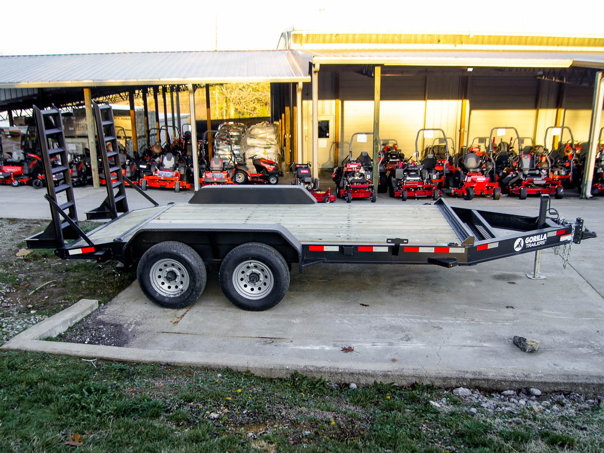 7x14 IBeam Equipment Trailer (2) 5200lb Axles with Stand-Up Ramps