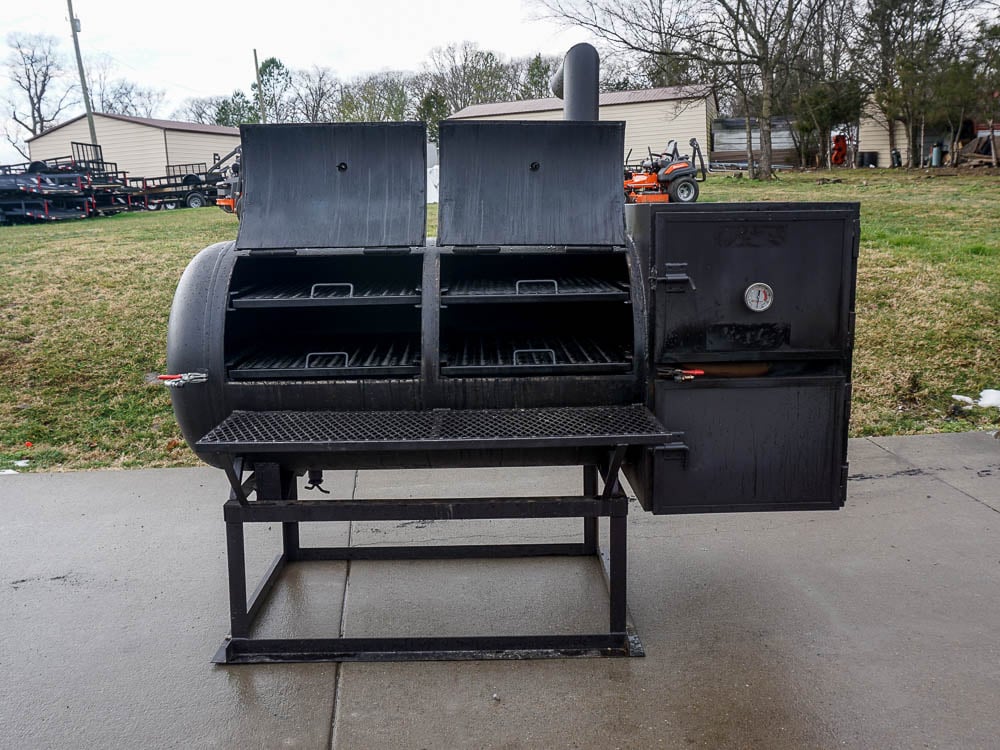 BBQ Smoker 250 Gallon Reverse Flow Patio BBQ Cooker Grill Box