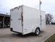6' X 12' White Enclosed V - Nose Trailer with Diamond Plate Floor Storage - SLE Equipment - 7