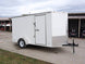 6' X 12' White Enclosed V - Nose Trailer with Diamond Plate Floor Storage - SLE Equipment - 4