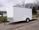 6' X 12' White Enclosed V - Nose Trailer with Diamond Plate Floor Storage - SLE Equipment - 3