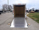 6' X 12' White Enclosed V - Nose Trailer with Diamond Plate Floor Storage - SLE Equipment - 17