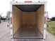 6' X 12' White Enclosed V - Nose Trailer with Diamond Plate Floor Storage - SLE Equipment - 18