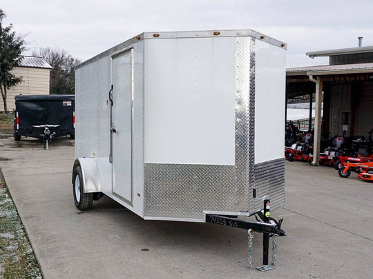 6x12 V - Nose Enclosed Trailer with Ramp and Side Door (1) 3,500lb Axle - SLE Equipment - 5