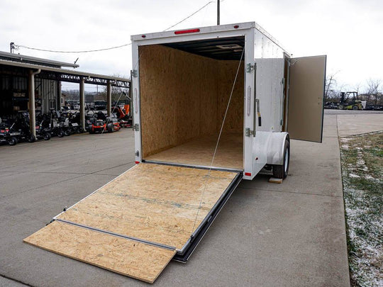 6x12 V - Nose Enclosed Trailer with Ramp and Side Door (1) 3,500lb Axle - SLE Equipment - 10