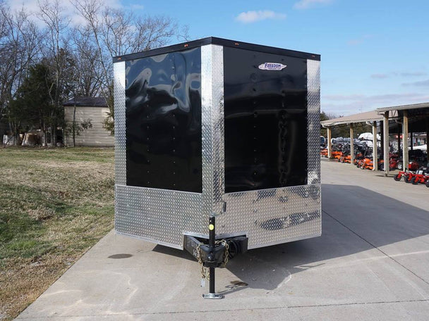 Enclosed Trailer 8.5'x24' Black Front Side Angled