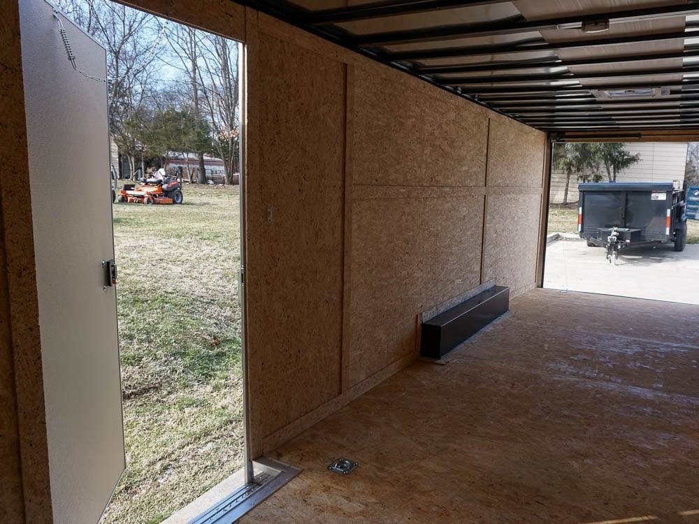 Enclosed Trailer 8.5'x24' Black Front Side Angled