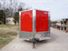 Enclosed Trailer 8.5'x22' Red & Black - Car Hauler Side Angle View