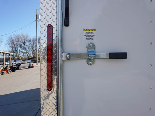 Enclosed Trailer 8.5' x 20' White Side Angled View