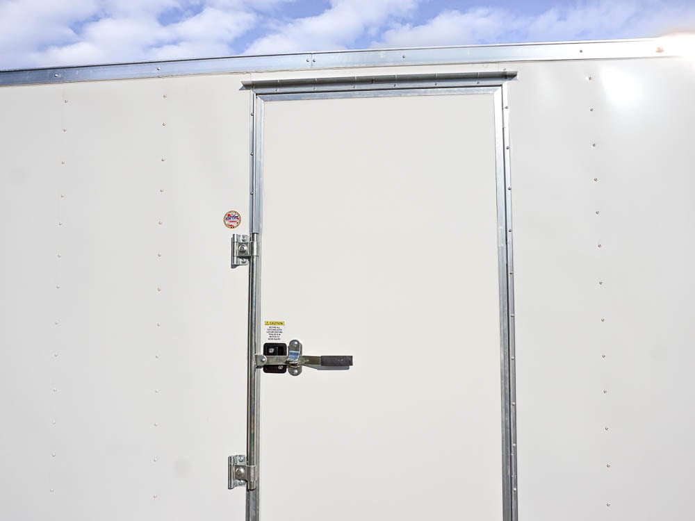 Enclosed Trailer 8.5' x 20' White Side Angled View