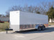 Enclosed Custom 7'x18' White Tandem Axle with Ramp and E-Tracks