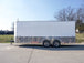 Enclosed Custom 7'x18' White Tandem Axle with Ramp and E-Tracks