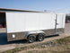 Enclosed Trailer Custom 7'x18' White Tandem Axle with Ramp and E - Tracks Storage - SLE Equipment - 7