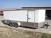 Enclosed Custom 7'x18' White Tandem Axle with Ramp and E-Tracks